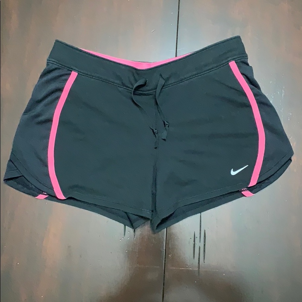 Nike Shorts- Black with Pink Stripe
